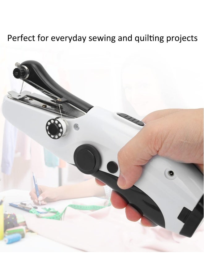 Handheld Sewing Machine, Hand Sewing Tool with Sewing Kit Mini Portable Sewing Machine Home Quick Repair and Sewing Craft Essentials Easy to Use and Fast Sewing (Black) - Image 3