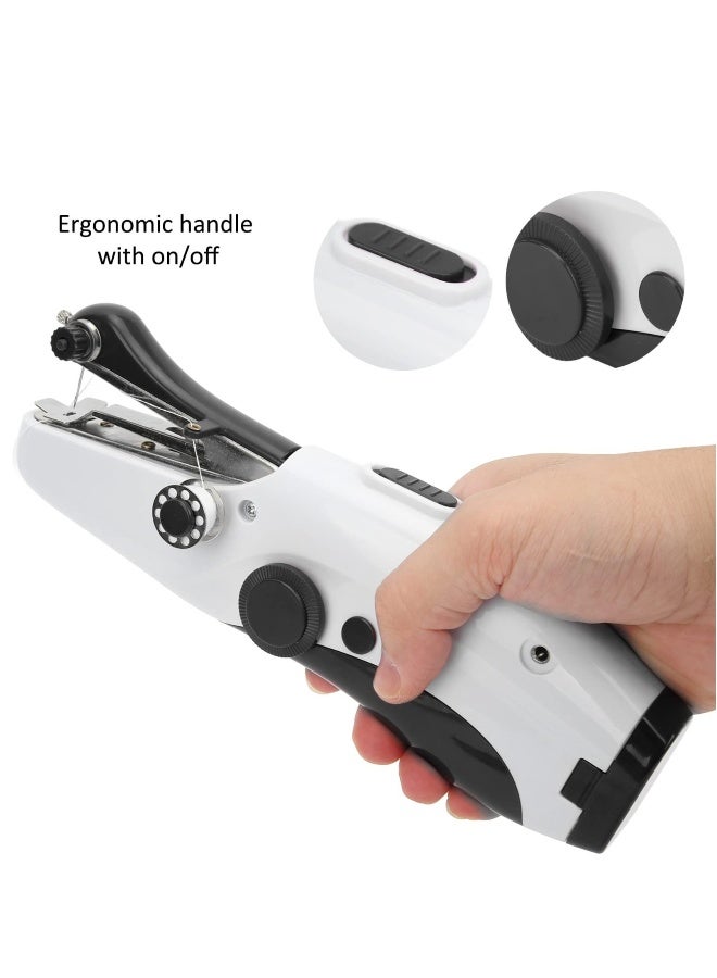 Handheld Sewing Machine, Hand Sewing Tool with Sewing Kit Mini Portable Sewing Machine Home Quick Repair and Sewing Craft Essentials Easy to Use and Fast Sewing (Black) - Image 2