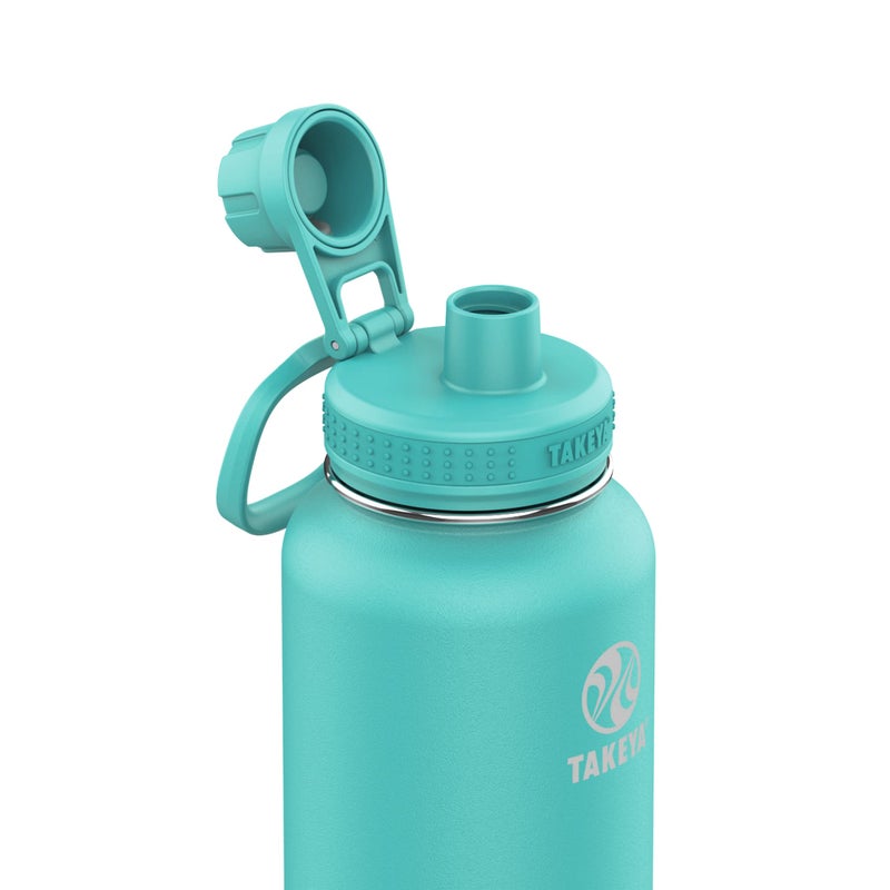 Takeya 40 oz CP Signature Pickleball Stainless Steel Insulated Water Bottle with Choice of Lid  Dropshot Teal - Image 3