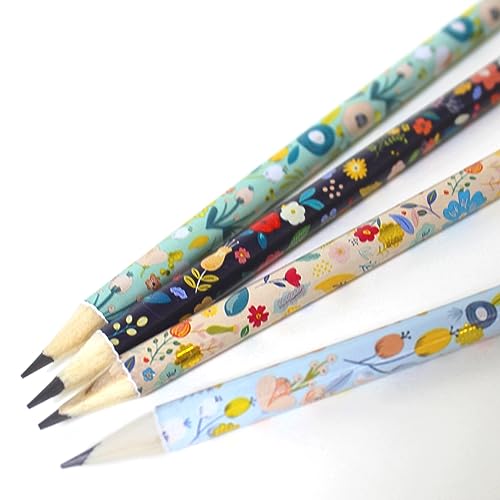 Channie's Number 2 Floral Pencil Set, Colorful Pencils with Cute Floral Design for Sketching, Writing, or Drawing, Pack of 12 Pre-Sharpened Flower Pencils for Girls and Women - Image 2