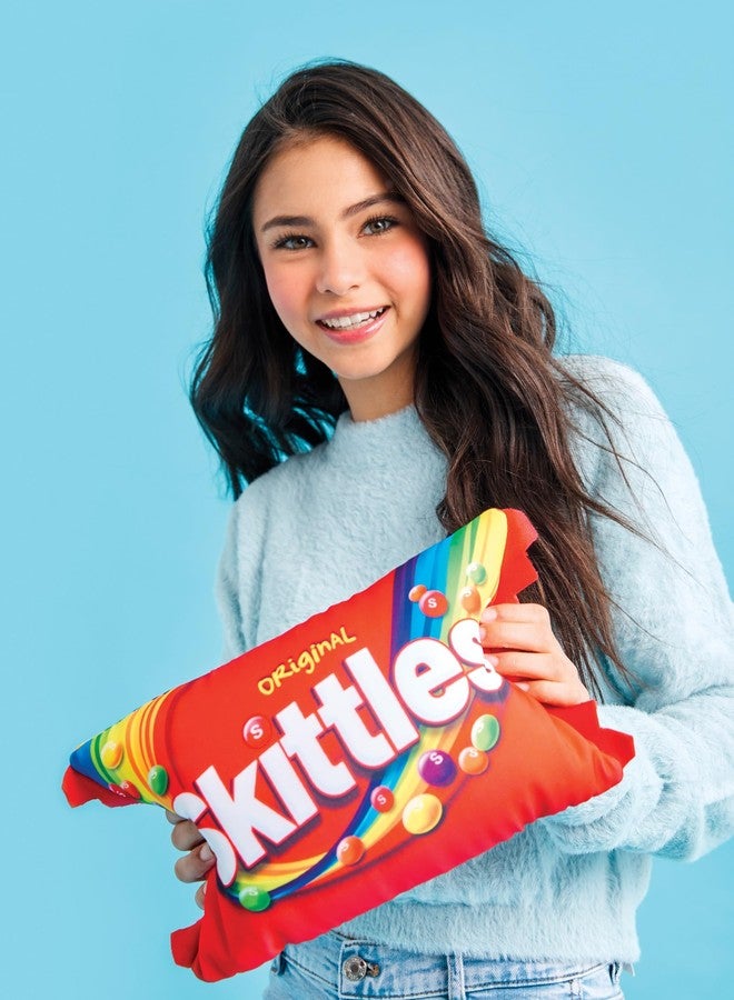 iscream Skittles Package Photoreal Print 12" x 7" Microbead Mini Accent Pillow - Image 5