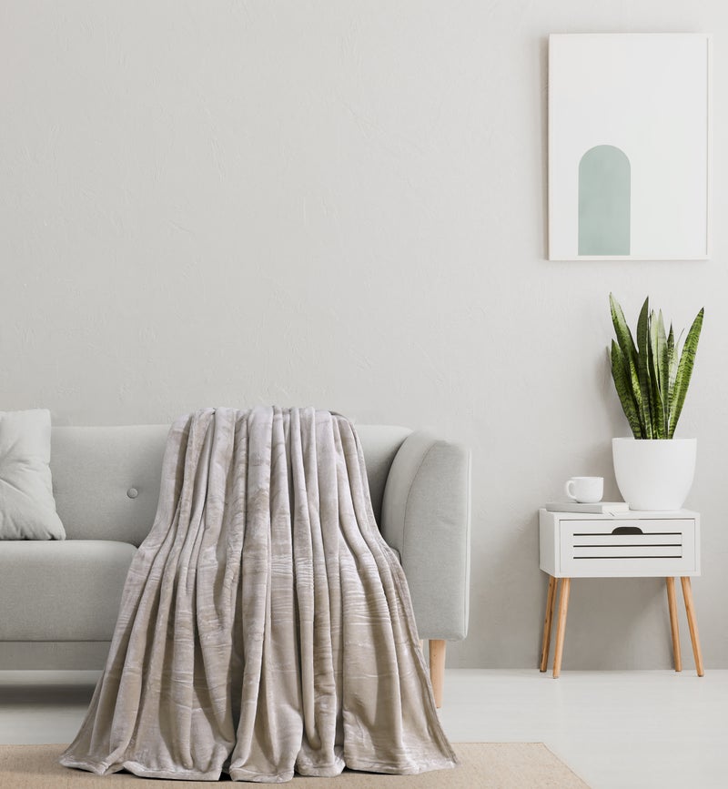 MORANO Viva Soft Throw Blanket | Single Size 150x220 cm | Lightweight 250 gsm | Color - Warm Café Beige | Ideal for Beds, Sofa or Travel - Image 1