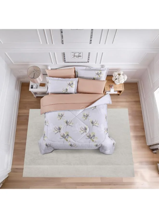 Unique Home Unique Home All Season 100% Cotton Comforter Set 4 pcs Twin Size - 170x230 cms