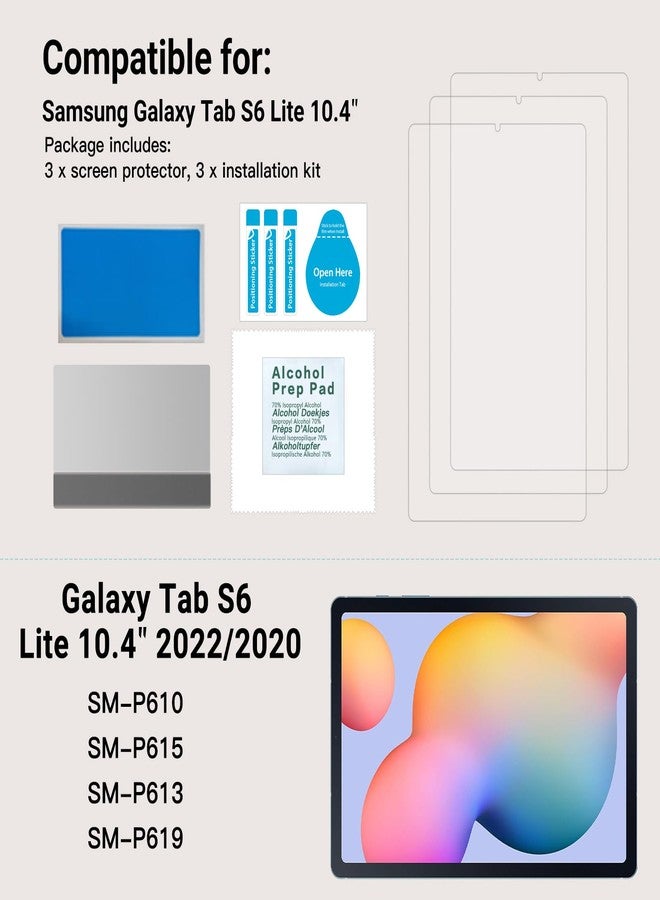 pys 3-Pack Paper Screen Protector for Samsung Galaxy Tab S6 Lite 10.4" Paper Film Compatible with S Pen Feels Like Writing on Paper Anti Glare Anti Fingerprints - Image 2