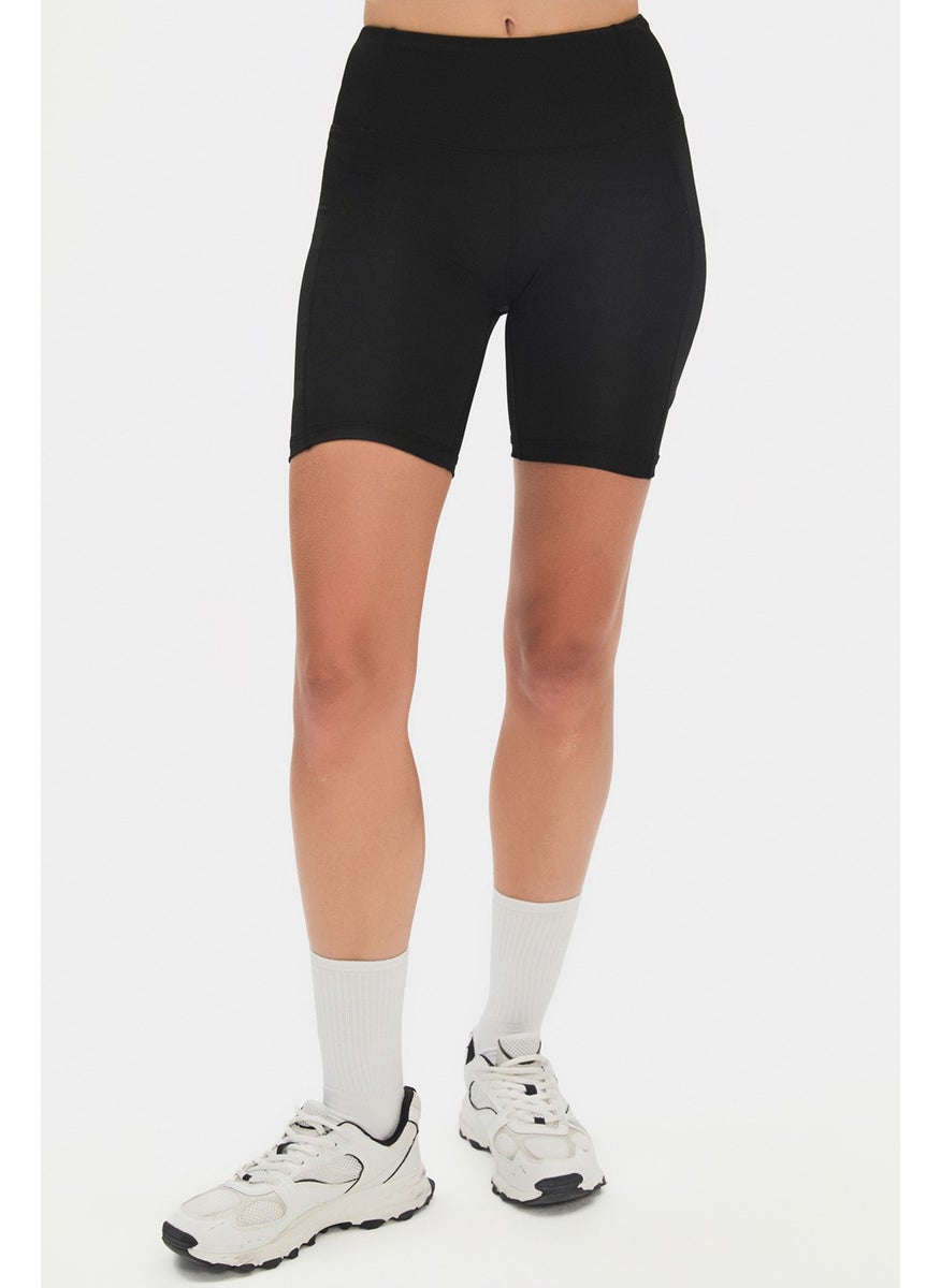 JOYSTAR - Women's White High Waist Slimming Double Pocket Short Sports Leggings - Image 1