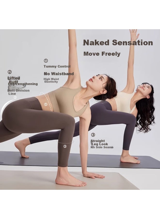 Never Me Yoga Pants For Women, Sports Leggings, Running Fitness Shark Pants, Autumn And Winter Bare-feel High-waist Tight-fitting Outer Wear, Pilates Training Outfit - Image 2