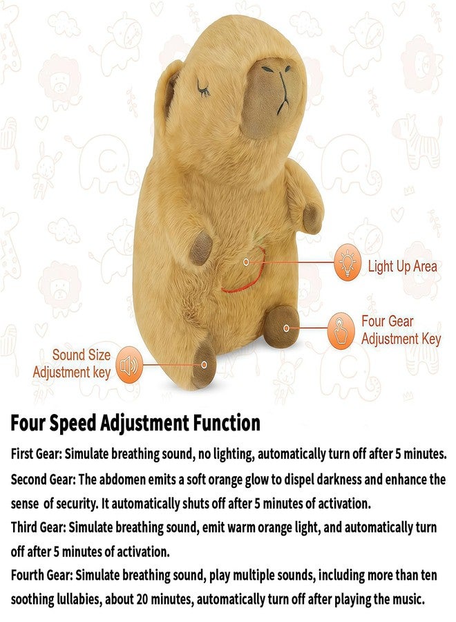 rytopt Mush Plushies for Anxiety and Sleep, Kapibala Breathing Plush, Four Gear Adjustment, Volume Control, Portable Plush Toy with Music Light, Perfect for Relieving Baby Quiet - Image 3