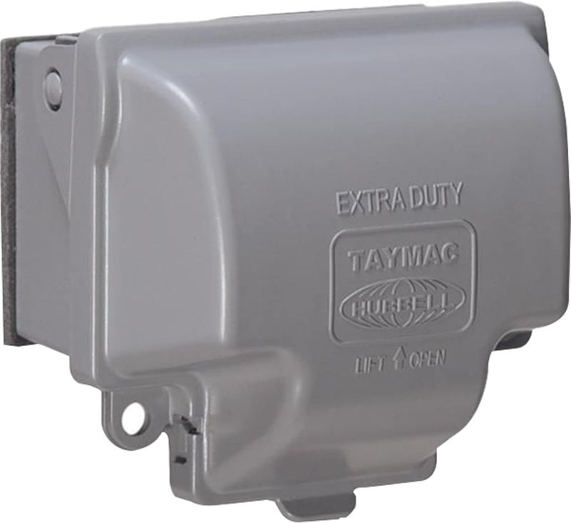 TayMac MX3300 RaynGuard Extra Duty Metal Weatherproof In-Use Cover, 1-Gang, Gray - Image 1