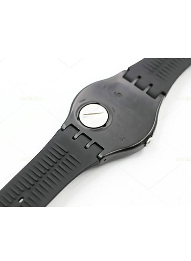 Lijinlan Replacement Silicone Band for Swatch 17mm 19mm 20mm, Waterproof Wristband Watch Strap for Swatch (19mm, Black) - Image 4