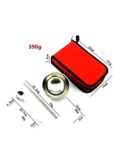NIBEMINENT 6 Piece Stainless Steel Dinnerware Set For 2 Bowls, Chopsticks And Spoons Silver Bowls 12x6 cm, 22.5 3.8x17x2 cm , Storage Bag 24x14x7.5cm  - Image 3