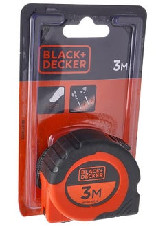 BLACK+DECKER 3Mx16Mm Bimaterial Short Tape Measure Orange/Black Bdht36152  - Image 1