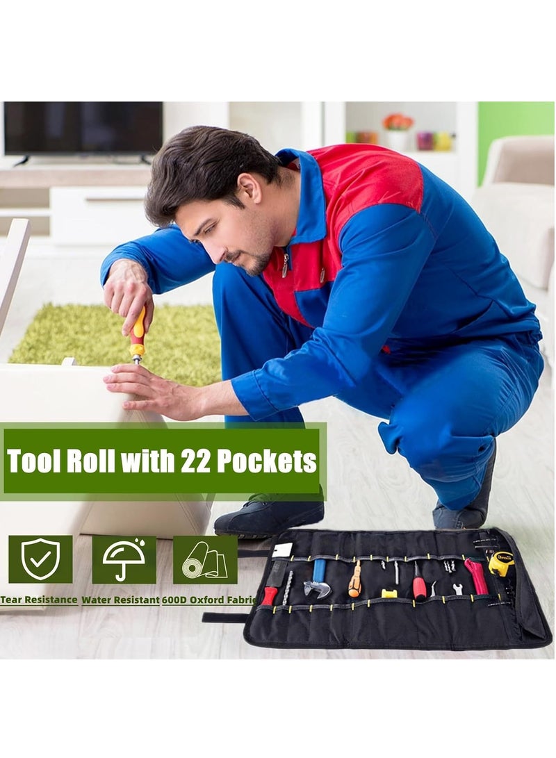 general Tool kit for gadgets like pliers, wrenches, screwdrivers, tire pressure gauges, mini flashlights, portable outdoor camping, picnic chef knife bag - Image 3