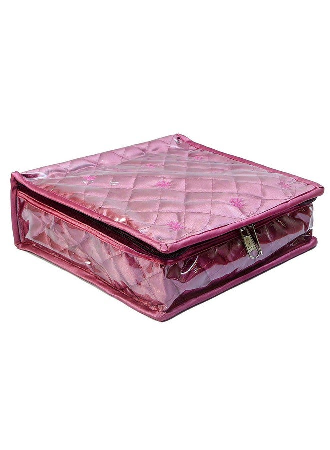 LUCES Satin Makeup Pouches Vanity Jewellery Traveling Organizer Storage Box Cosmetic Bag it along anywhere easily For Women Purple - Image 4