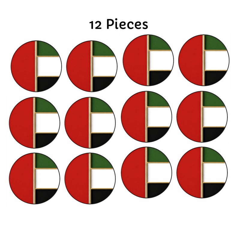 Yuwell 12 Pieces UAE National Day Flag Badge Premium Metal Enamel Lapel Pin with Butterfly Clutch, Rectangle UAE Flag Brooch Emblem, Durable Magnetic Pin for Clothing, Gifts, Collectors & Party Decorations - Image 3