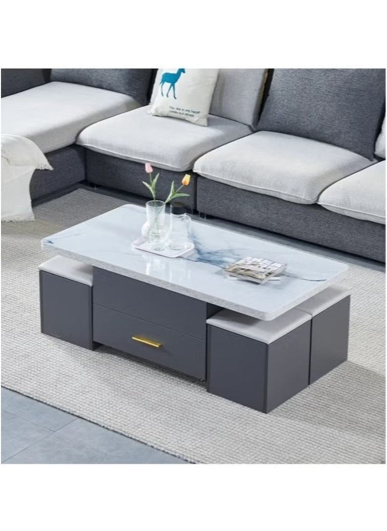Multifunctional Adjustable Height Modern Dining Table Set Coffee Table Set