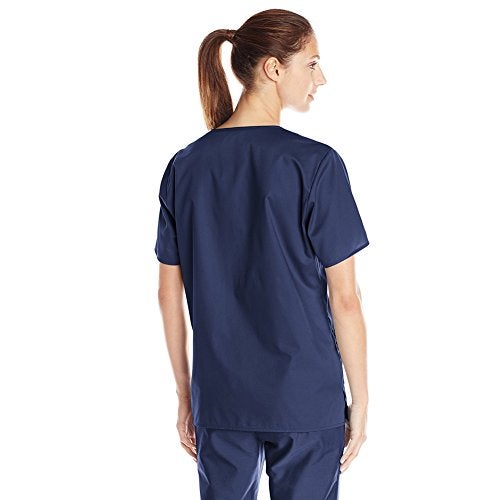 WonderWink Women's Plus-Size Wonderwork V-Neck Scrub Top, Navy, 4X-Large - Image 2