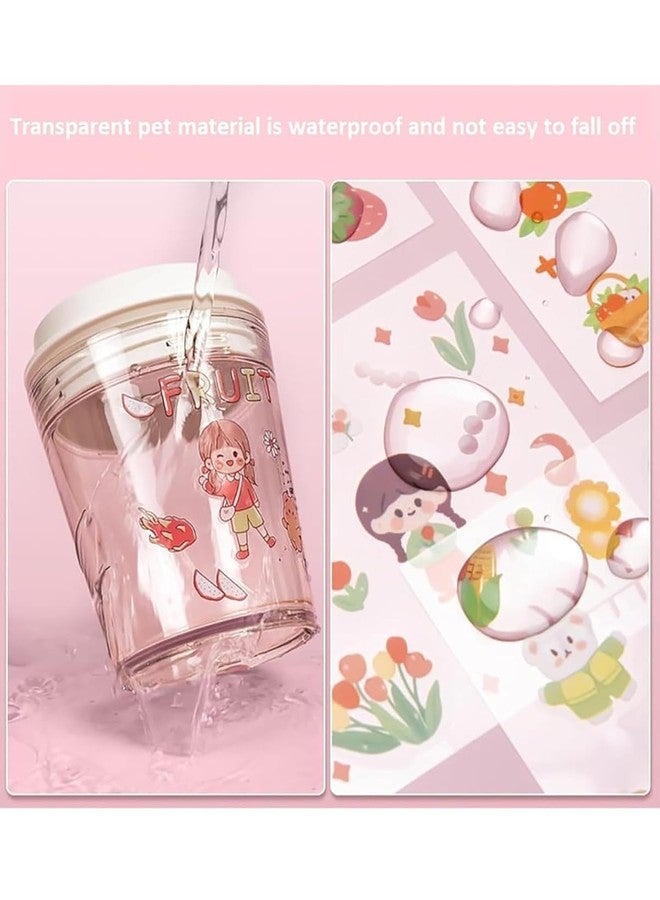 KIDIIG Kawaii Self Adhesive Floor Stickers -100 Sheets Cute Washi for Project, Japanese Style Girls Sticker Set, Scrapbooking, DIY Arts Crafts (Assorted Design) 18 x 18 x 2 cms, PVC - Image 4