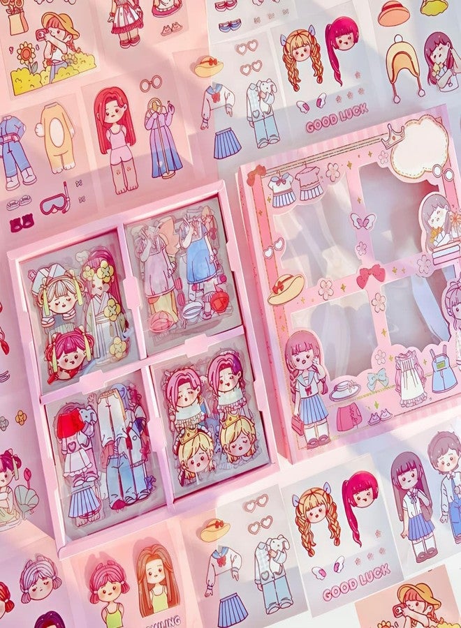 KIDIIG Kawaii Self Adhesive Floor Stickers -100 Sheets Cute Washi for Project, Japanese Style Girls Sticker Set, Scrapbooking, DIY Arts Crafts (Assorted Design) 18 x 18 x 2 cms, PVC - Image 1