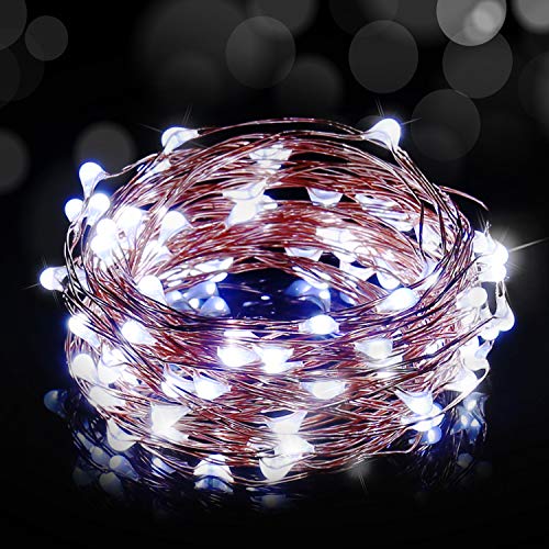 Ariceleo USB LED Fairy String Light, 1 Pack Copper Wire Fairy Lights for Indoor, Bedroom Festival Christmas Wedding Party Patio Decorative Window with USB Interface (16ft./5M,Cool White) - Image 1