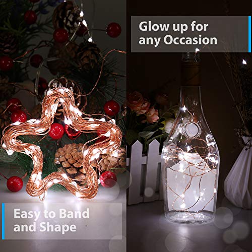 Ariceleo USB LED Fairy String Light, 1 Pack Copper Wire Fairy Lights for Indoor, Bedroom Festival Christmas Wedding Party Patio Decorative Window with USB Interface (16ft./5M,Cool White) - Image 4