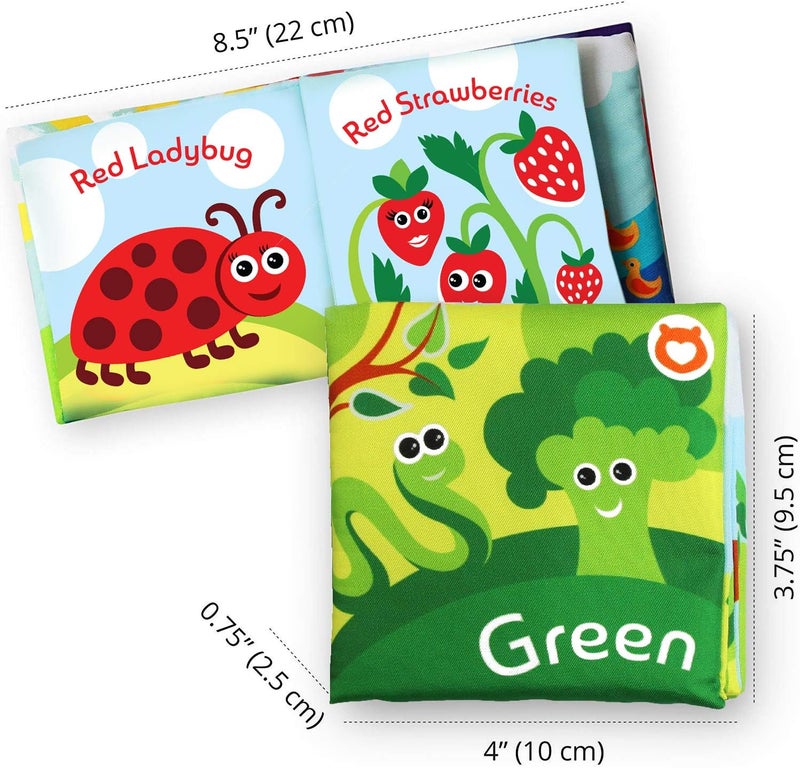 BabyBibi Cloth Books for Babies (Set of 9) - Color Recognition Series. Soft Books for Babies. Touch and Feel Crinkle Paper. Baby Learning Toys/Educational Toys for 3 Months to 4 Years Old - Image 3