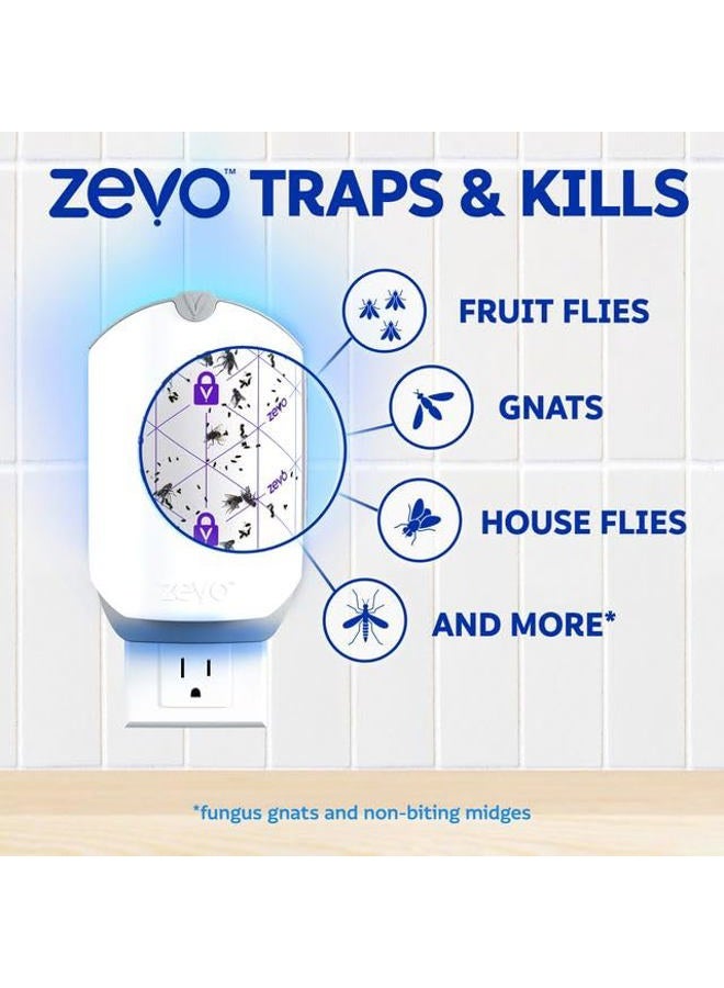 ZEVO Flying Insect Trap, Fruit Fly Trap (2 Plug-in Bases + 2 Filling Cartridges) - Image 5