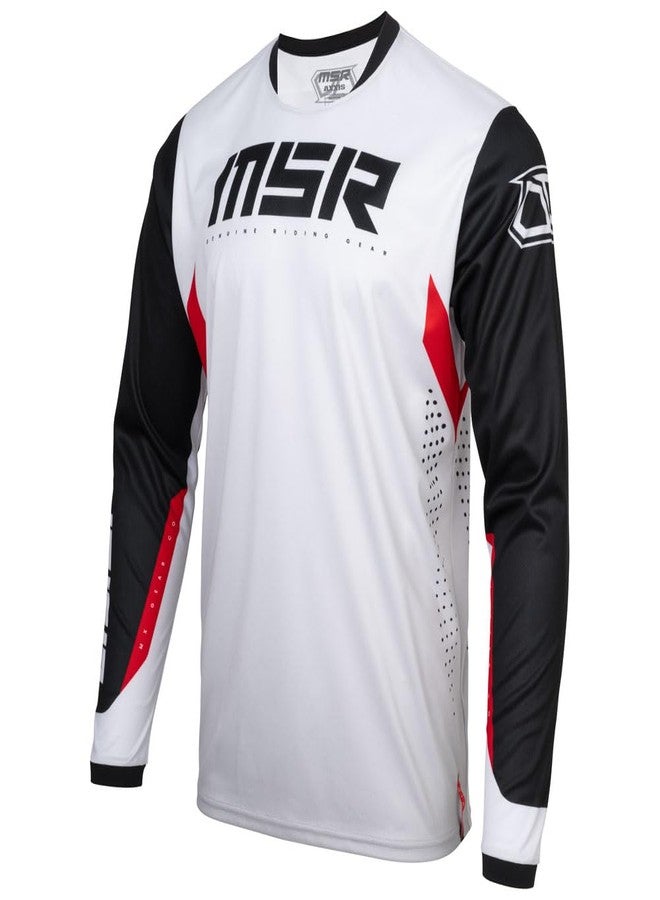 إم اس أر قميص MSR Axxis Proto للدراجات الترابية، موتوكروس، مقاس XXX-Large، أبيض/رمادي - Image 1