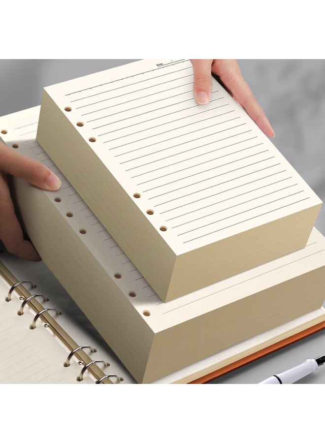 Ujia Loose-leaf Notebook Refill Paper, Lined Blank Thick Replacement Pages For Exam Preparation, Study, Homework, Customizable For Businesses - Image 1