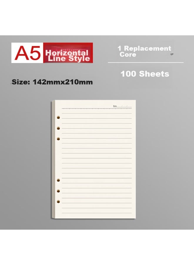 Ujia Loose-leaf Notebook Refill Paper, Lined Blank Thick Replacement Pages For Exam Preparation, Study, Homework, Customizable For Businesses - Image 2