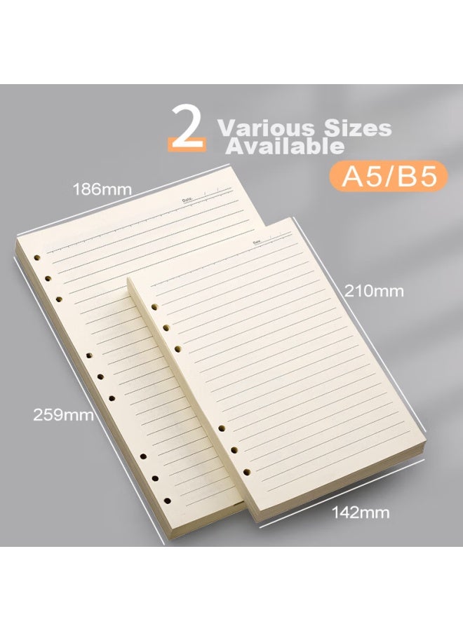 Ujia Loose-leaf Notebook Refill Paper, Lined Blank Thick Replacement Pages For Exam Preparation, Study, Homework, Customizable For Businesses - Image 4