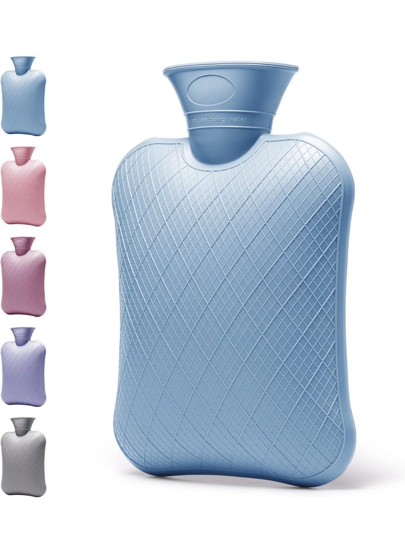 MARK STORE Hot Water Bottle 2 Liter, Premium PVC Hot Water Bag for Cramps, Neck, Shoulders Pain Relief, Hot Cold Pack for Hot and Cold Therapy, Feet Warmer and Menstrual Cramps Pain Relief (Without Cover)  - Image 1