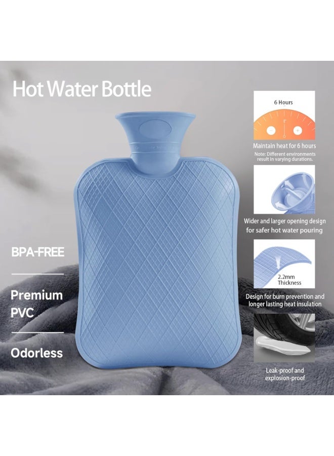MARK STORE Hot Water Bottle 2 Liter, Premium PVC Hot Water Bag for Cramps, Neck, Shoulders Pain Relief, Hot Cold Pack for Hot and Cold Therapy, Feet Warmer and Menstrual Cramps Pain Relief (Without Cover)  - Image 5
