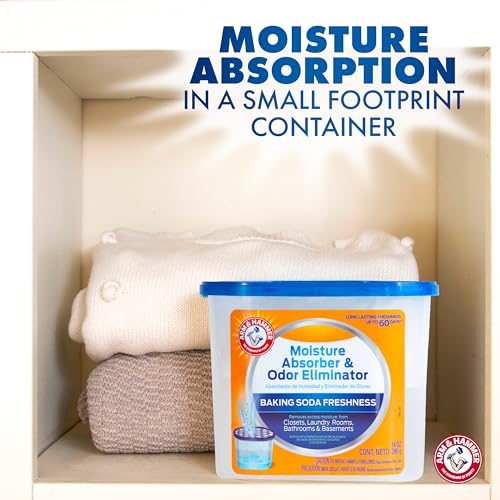 Arm & Hammer Fragrance Free Refillable Moisture Absorber and Odor Eliminator 14 oz. Tub - Image 5