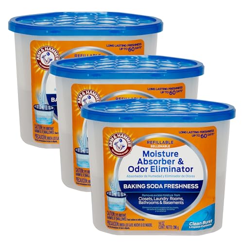 Arm & Hammer Fragrance Free Refillable Moisture Absorber and Odor Eliminator 14 oz. Tub - Image 1