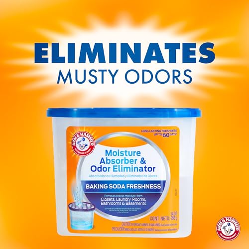 Arm & Hammer Fragrance Free Refillable Moisture Absorber and Odor Eliminator 14 oz. Tub - Image 3