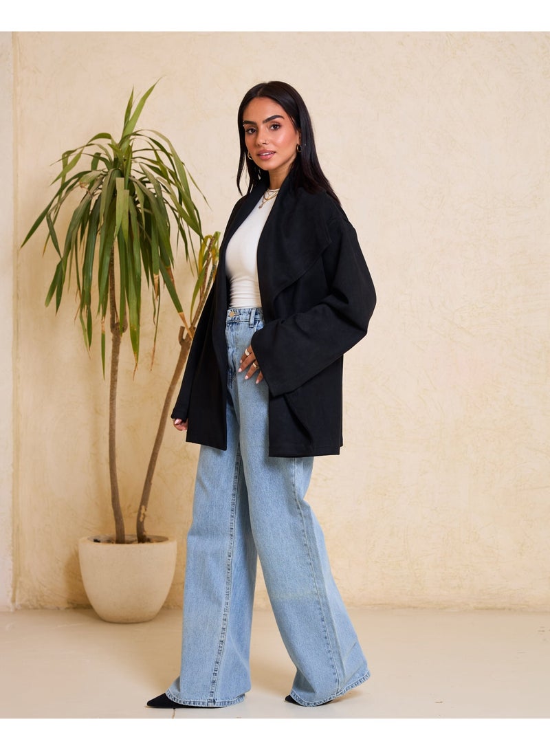 Dresscode Big Collar Black Jacket - Image 4