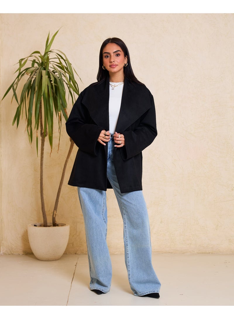 Dresscode Big Collar Black Jacket - Image 3