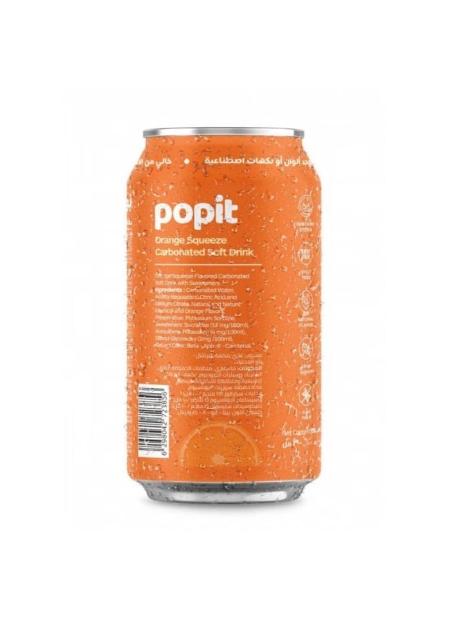 Popit بوب إت أورانج سكويز خالي من السكر والسعرات 300 مل – مشروب غازي منعش بنكهة البرتقال - Image 2