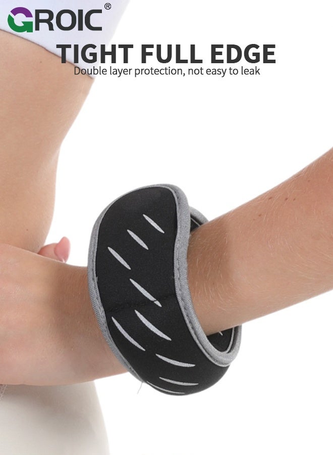 GROIC 1 Pairs Sandbag Wrist Weights Set, Hand Weight for Women and Men, Fitness Weight-bearing Bracelet Ankle Arm Weights Set for Walking Running Weightlifting Training Gymnastic Aerobic Jogging (1 KG)  - Image 4