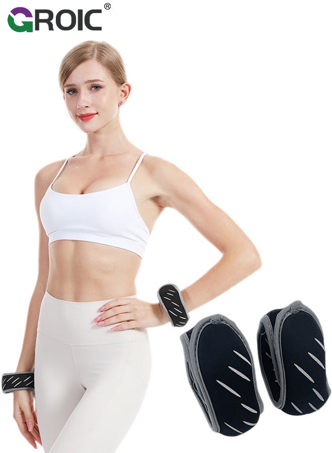 GROIC 1 Pairs Sandbag Wrist Weights Set, Hand Weight for Women and Men, Fitness Weight-bearing Bracelet Ankle Arm Weights Set for Walking Running Weightlifting Training Gymnastic Aerobic Jogging (1 KG)  - Image 1
