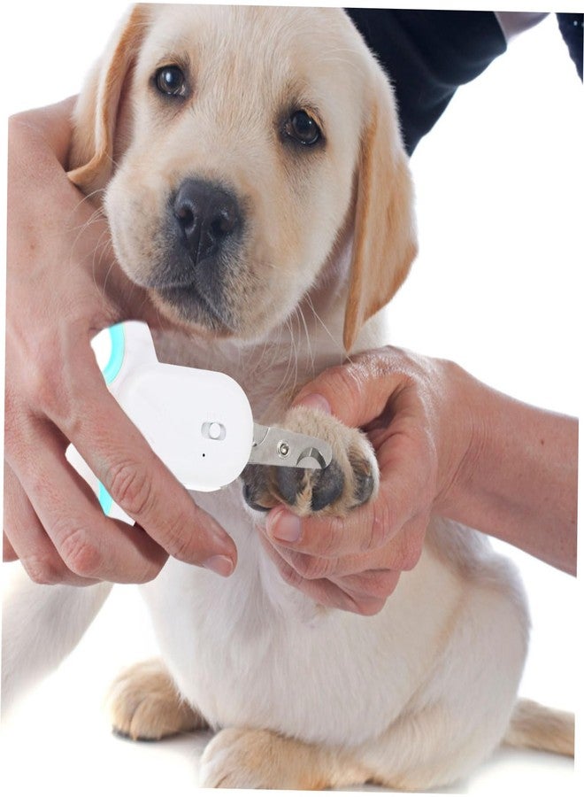 سوبفوكس مقص أظافر SUPVOX ثلاثي القطع قابل لإعادة الشحن عبر منفذ USB مزود بإضاءة LED، تصميم مريح لتقليم آمن ومريح للقطط والكلاب، بدون مقبض، لون أخضر - Image 4