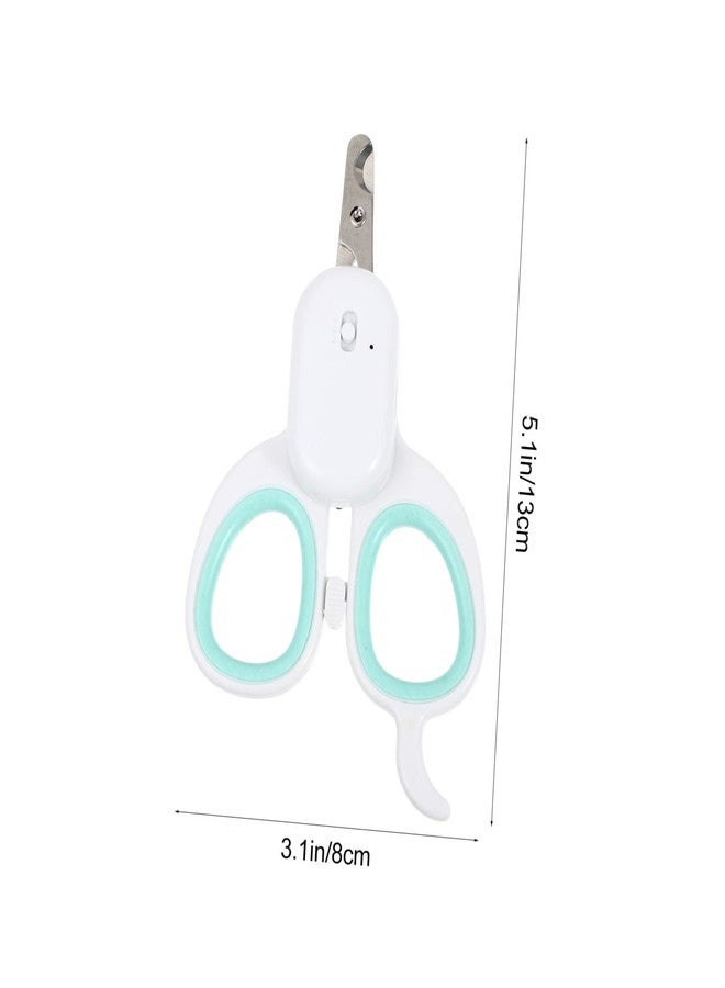 سوبفوكس مقص أظافر SUPVOX ثلاثي القطع قابل لإعادة الشحن عبر منفذ USB مزود بإضاءة LED، تصميم مريح لتقليم آمن ومريح للقطط والكلاب، بدون مقبض، لون أخضر - Image 3