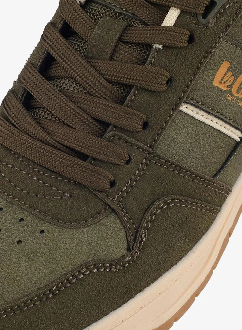 Lee Cooper OLIVE Panelled Lace-Up Ankle Sneakers for Men | Best Price UAE