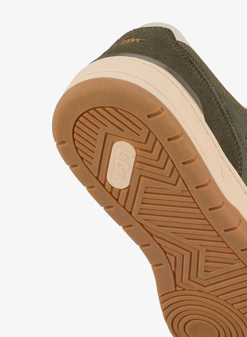 Lee Cooper OLIVE Panelled Lace-Up Ankle Sneakers for Men | Best Price UAE