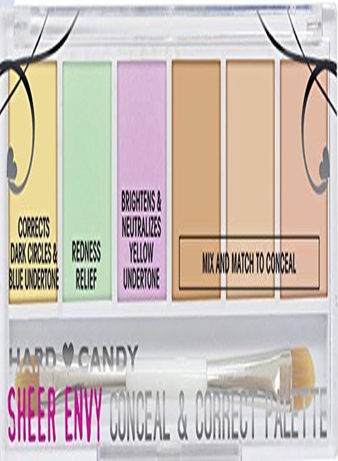 Hard Candy Sheer Envy Conceal & Corrector Palette, 941 Light Medium