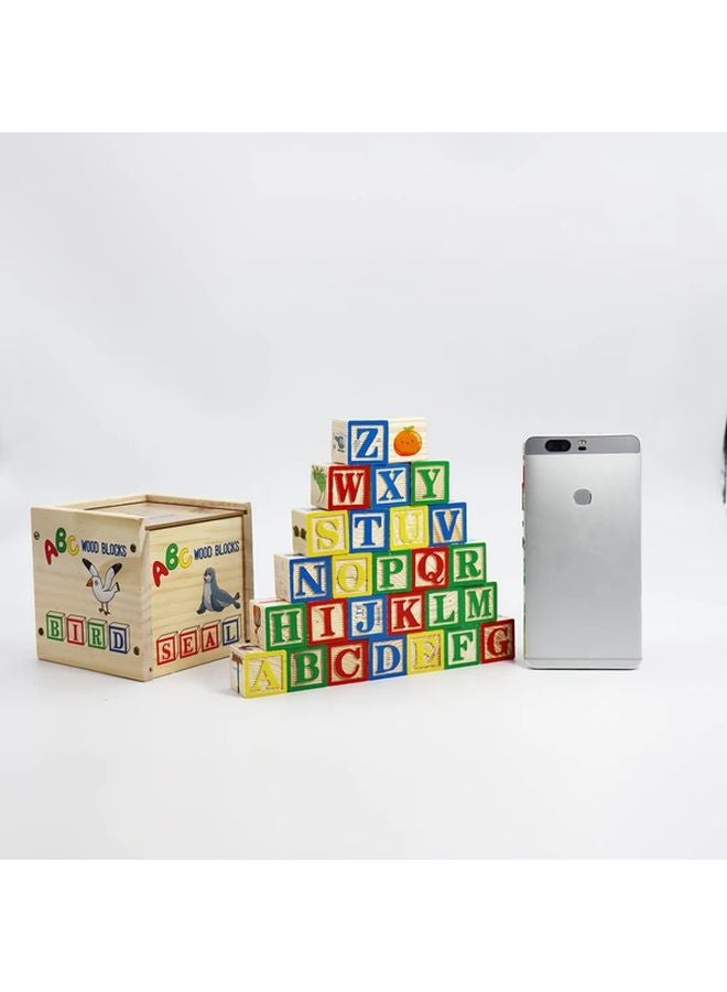 1pc Wooden Alphabet Blocks Educational Toys With Numbers Safe Colorful Gift - Image 4