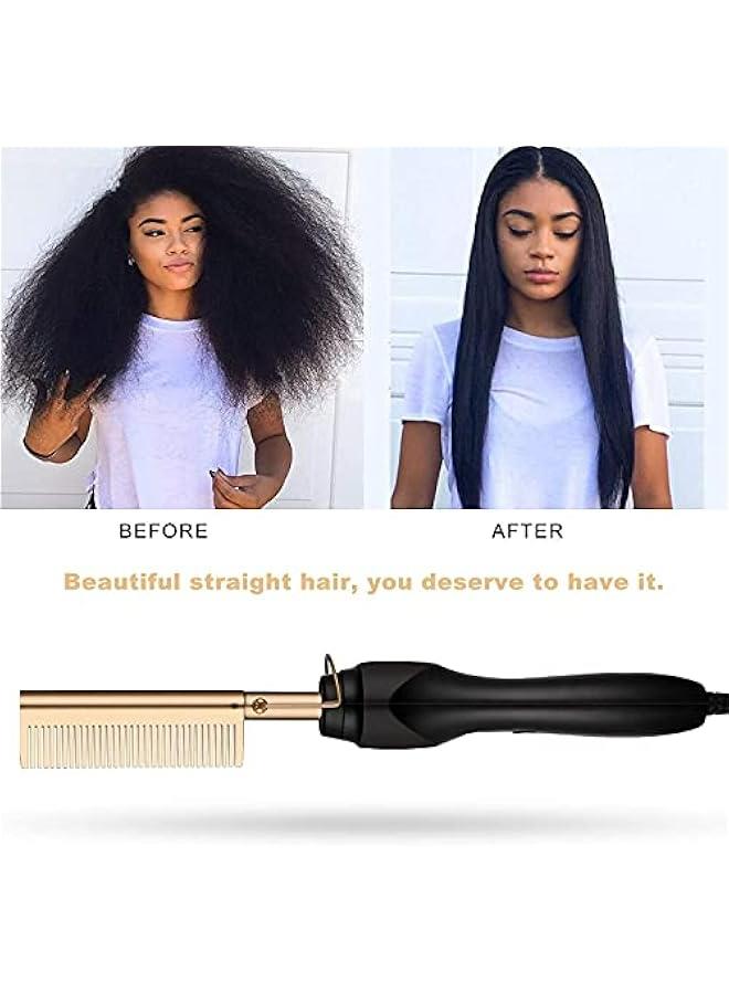 فرشاة تسخين الشعر HANDA بدرجة حرارة قابلة للتعديل حتى 450 درجة فهرنهايت، للتقويس والتمليس بأمان، مع سيراميك سريع السخونة، تعمل بالكهرباء مع توقف آلي عند التشغيل والإيقاف. - Image 5