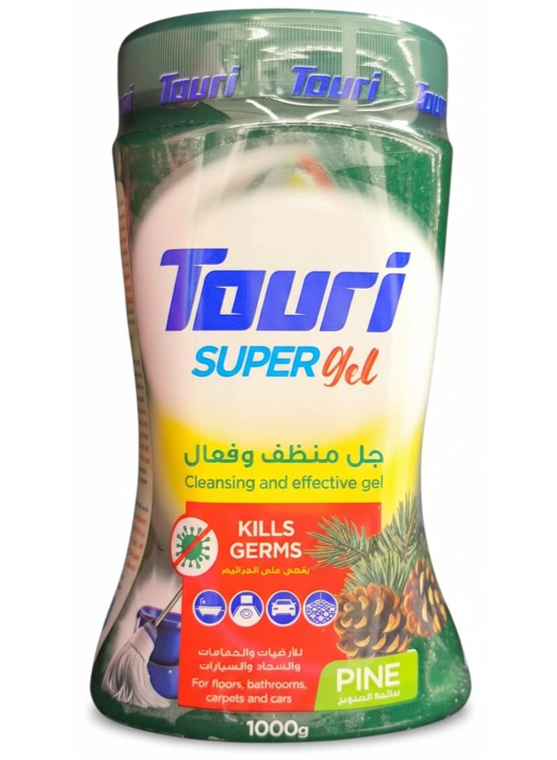 Touri Super Gel Cleansing And Effective Gel Kills Germs Pine Scent 1000g - Image 1