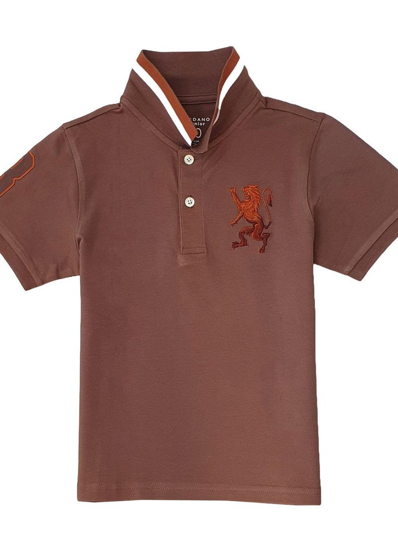 GIORDANO Junior Embroidery Short Sleeve Bold Polo  - Image 1