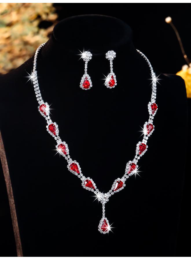 Europe And The United States Necklace Suit Earrings Jewelry Suit Banquet Dress Chain Fashion Joker Bridal Jewelry
